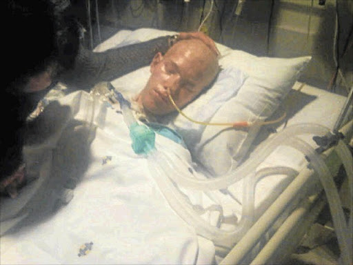 TERMINALLY ILL: Raymond Buys in hospital shortly before his death