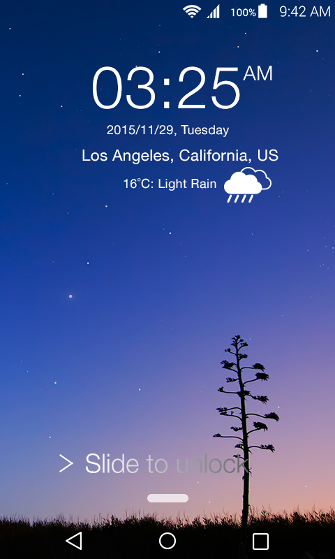 Android application Lock screen OS9 screenshort
