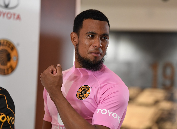 Kaizer Chiefs goalkeeper Brandon Petersen during the announcement of Toyota SA as the club's sleeve sponsor in Sandton on February 23 2022.