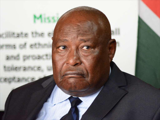 National Cohesion and Integration Commission chairperson Francis ole Kaparo during a press briefing at their offices in Nairobi, June 14, 2016. /FILE