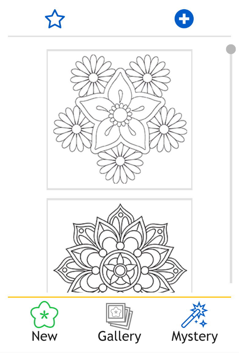 Android application Flowers Mandala coloring book screenshort