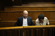 Zac Valentine, Le Roux Steyn (Pictured) are part of a group of six people accused of carrying out 11 vicious murders‚ are seen in the High Court in Johannesburg.