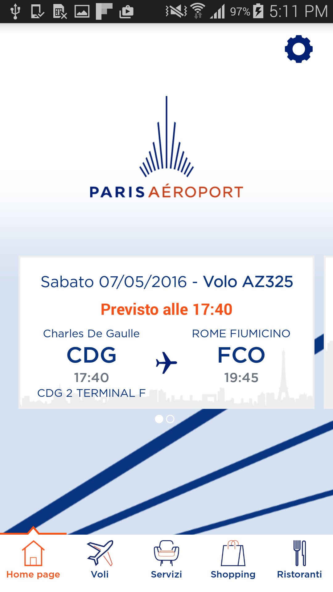 Android application Paris Aéroport – Official App screenshort