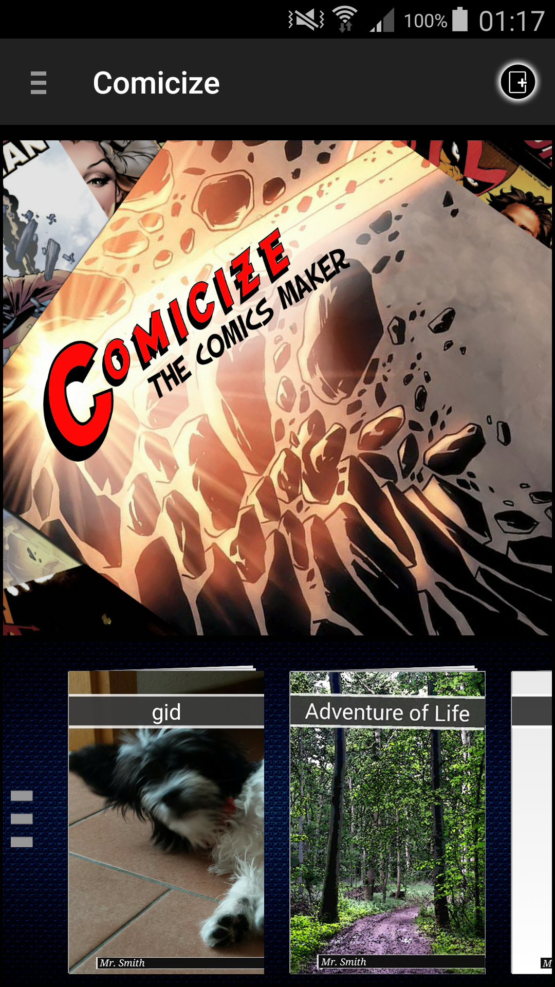 Android application Comicize screenshort