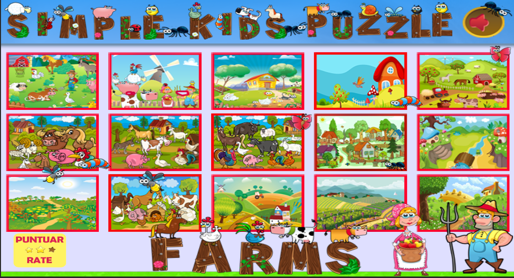 Android application puzzle para niños screenshort