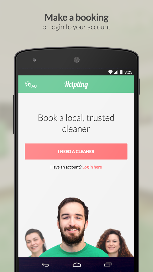 Android application Helpling - Book Home Services screenshort