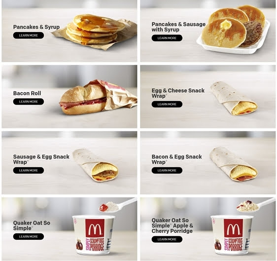 Mcd Breakfast Menu