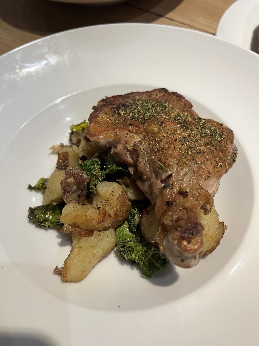 Chicken dinner without cous cous. Subbed in potatoes & kale