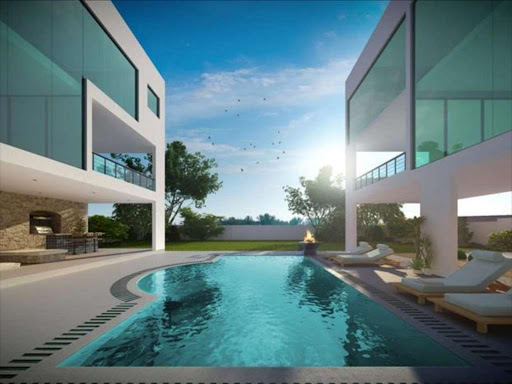 An architectural impression of the two luxurious MK Two- Exclusive Homes' 5-bedroom villas occupying 1,000 square metres (10,764 square feet) each on 0.5 acres on Milima Road in Karen. The villas set for completion in October are selling for $1.4 million (Sh142.16 million).