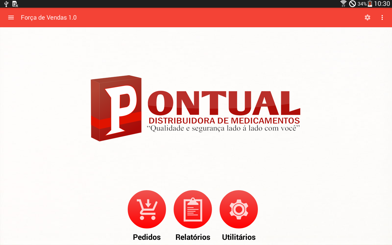 Android application Pontual Força de Vendas screenshort