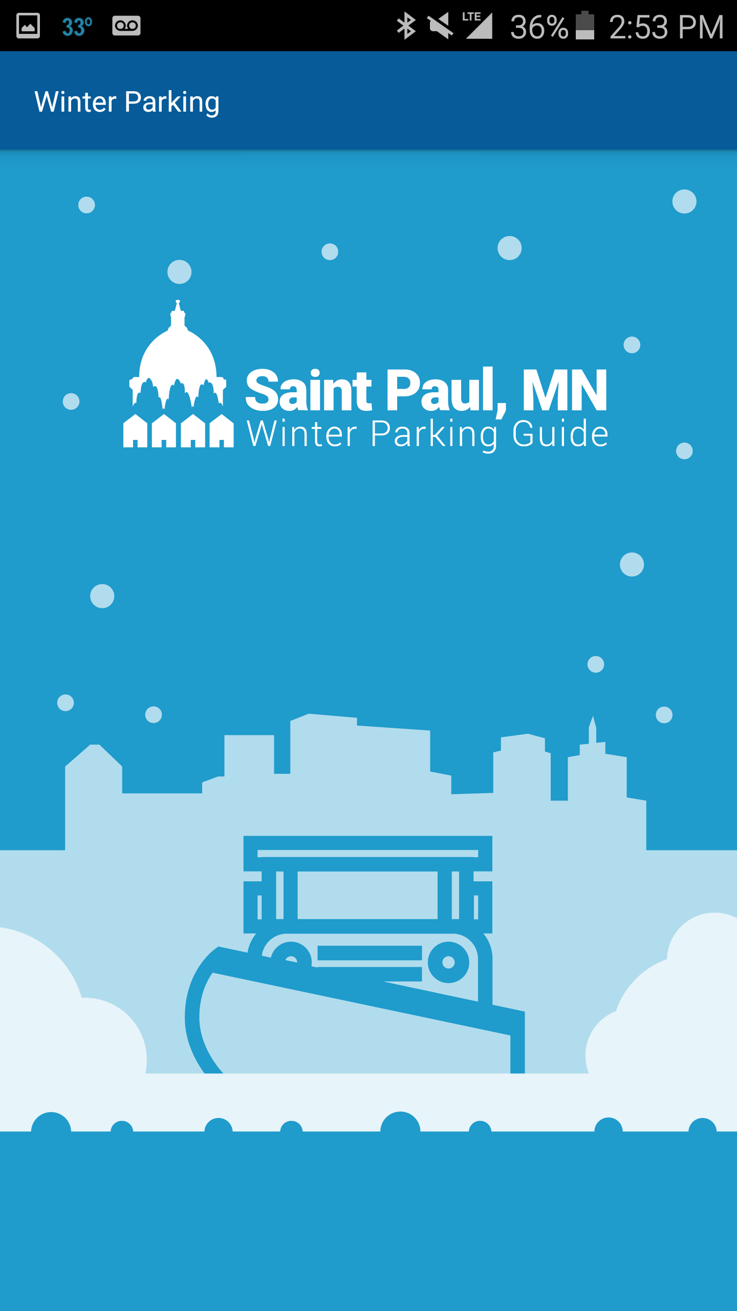 Android application Saint Paul Winter Snow Parking screenshort
