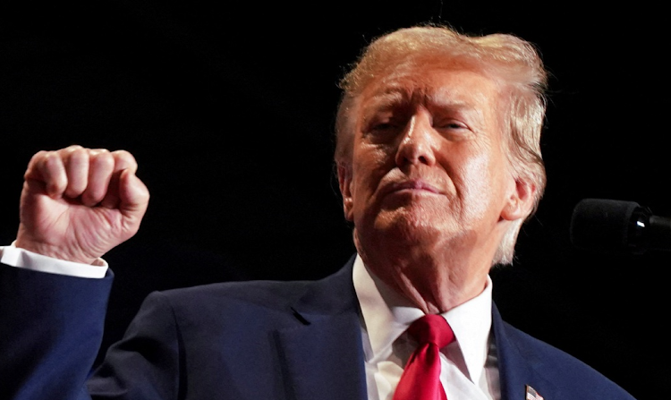 Republican presidential candidate and former US president Donald Trump reacts on stage during a campaign rally in Richmond, Virginia, US, on March 2 2024. Picture: JAY PAUL/REUTERS