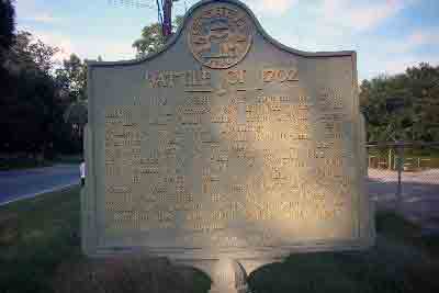 In this vicinity was fought the Flint Battle of 1702 between the English under Capt. Antonio with Creek allies from Achito (near Columbus) and the Spaniards under Capt. Francisco Romo Uriza with...