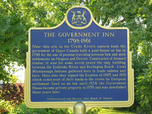 Near this site on the Credit River's eastern bank, the government of Upper Canada built a "post-house" or inn in 1798, for the use of persons travelling between York and such settlements as...
