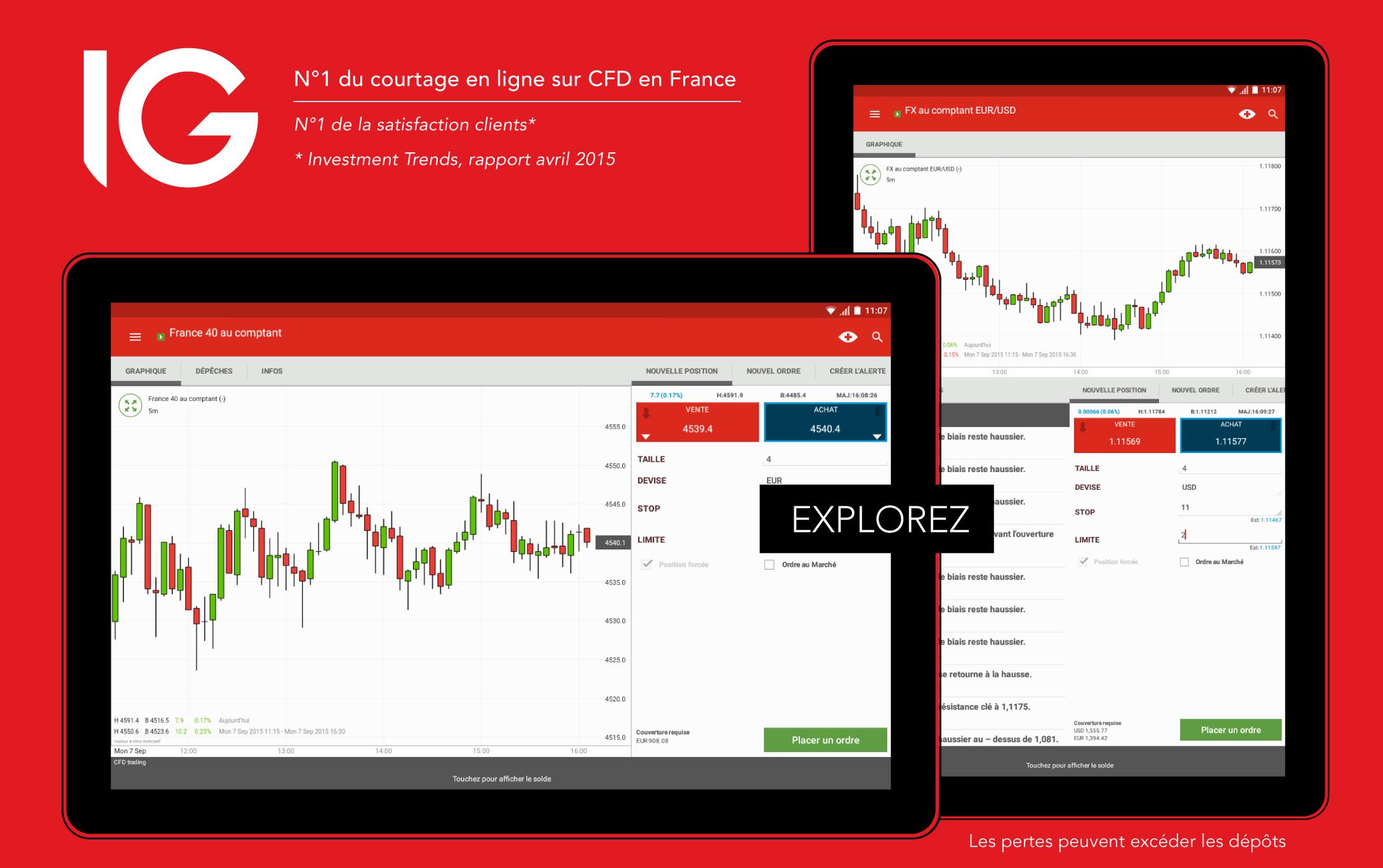 Android application IG Trading Platform screenshort