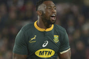 LEADING THE CHARGE: Siya Kolisi urges his troops as the Springboks clash with England at Ellis Park on Saturday.  