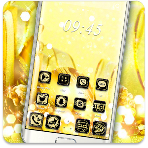 Download Golden New Year Yellow Bling Theme For PC Windows and Mac