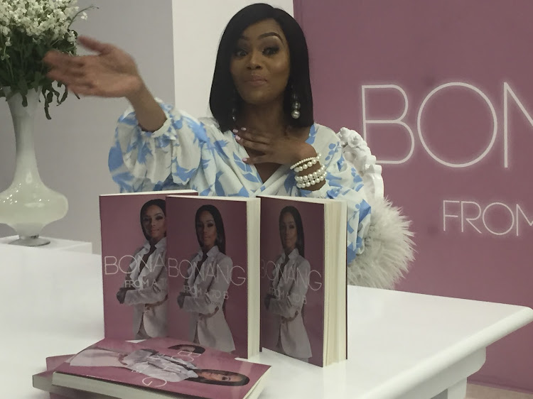 Bonang at the relaunch of her book at the Mall of Africa last week.