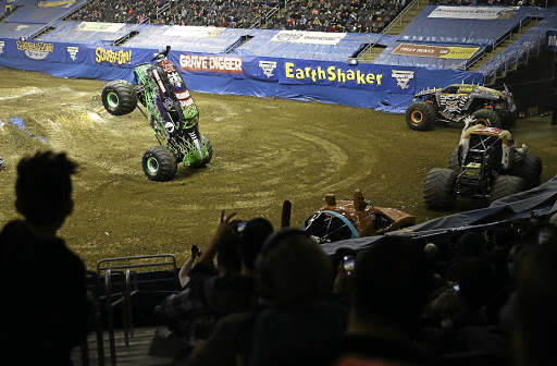 A Monster Jam performance in New Jersey, USA.