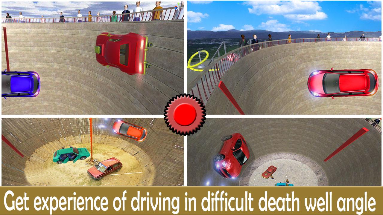 Android application Death Well Car Stunt Rider screenshort