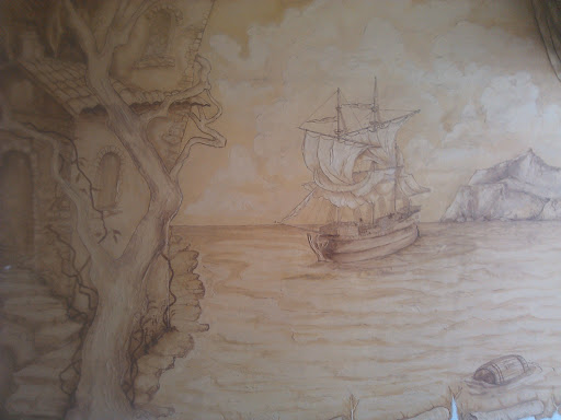Ship In Sudak Bay Mural