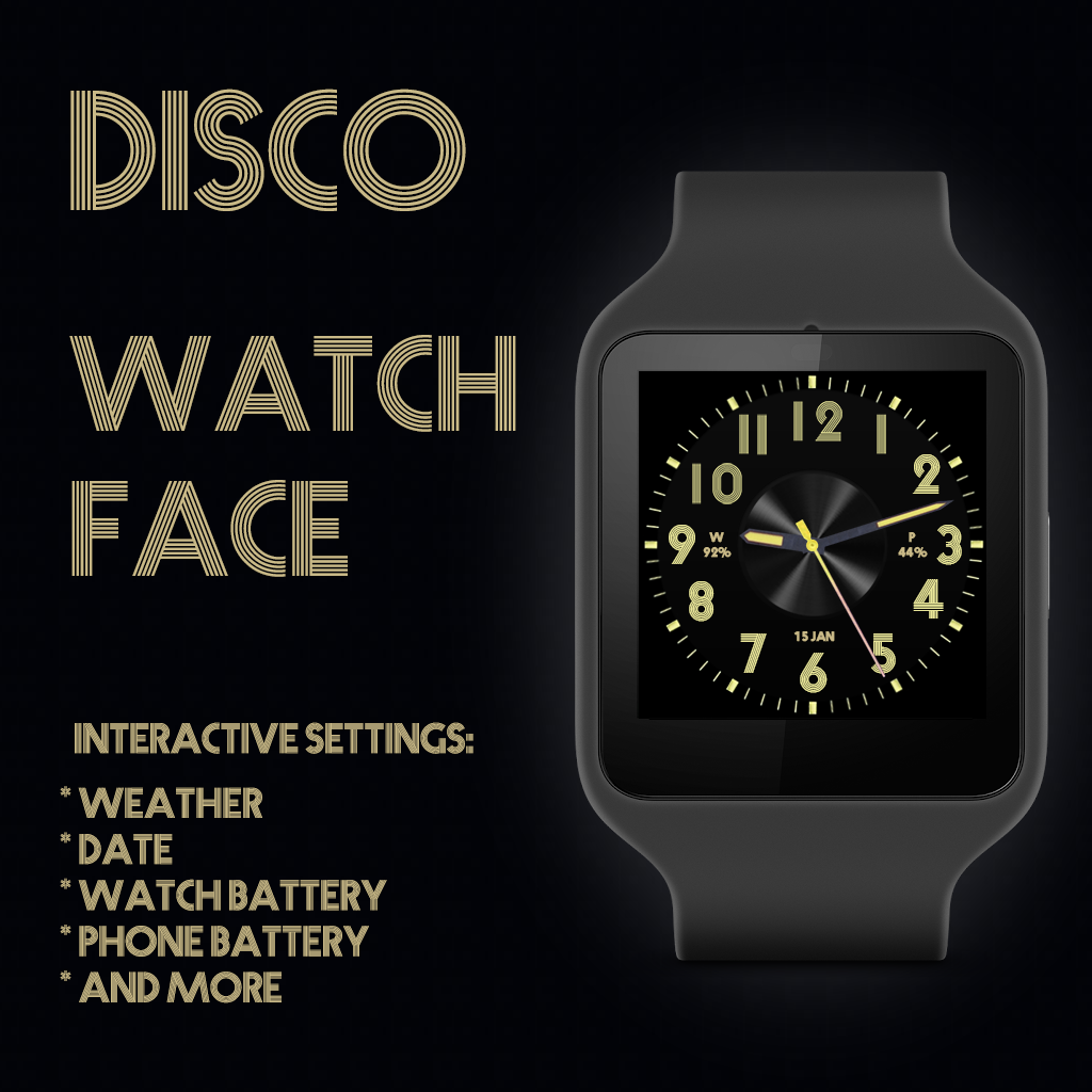 Android application Disco Watch Face screenshort