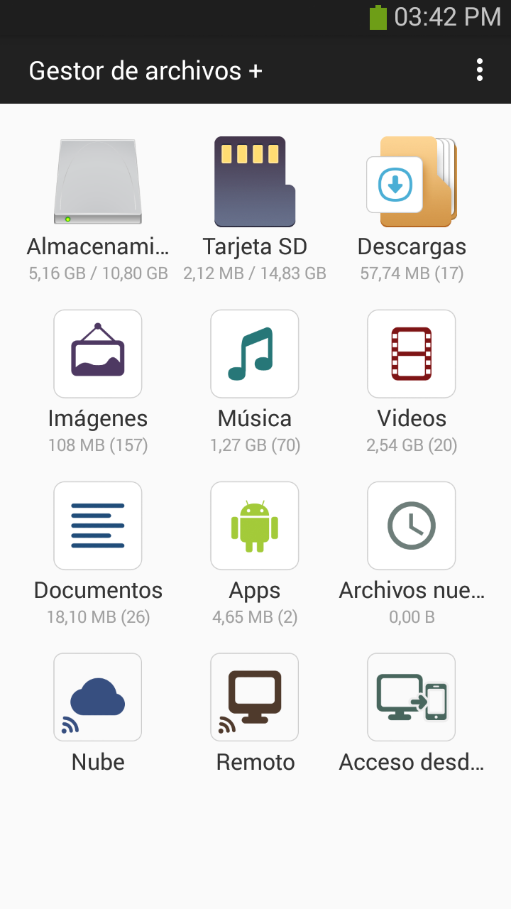 Android application File Manager screenshort