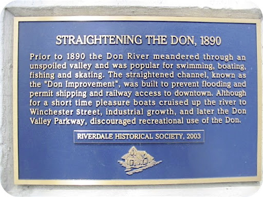 Prior to 1890 the Don River meandered through an unspoiled valley and was popular for swimming, boating, fishing and skating.The straightened channel, known as the "Don Improvement", was built to...