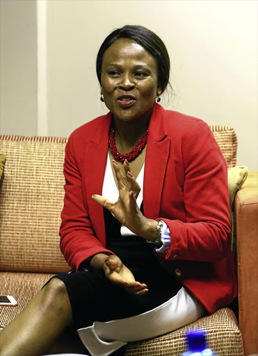 Public protector Busisiwe Mkhwebane in her offices in Pretoria during the interview. File Photo