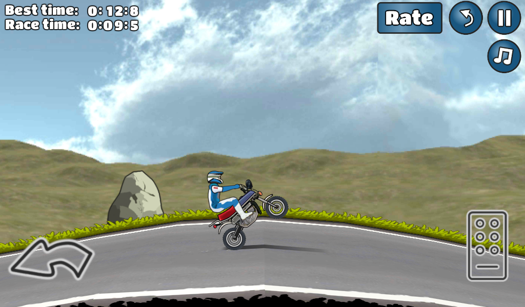 Android application Wheelie Challenge screenshort
