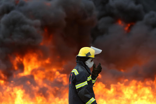 A massive fire tore through a factory on South Coast Road, Durban south, on Friday morning.