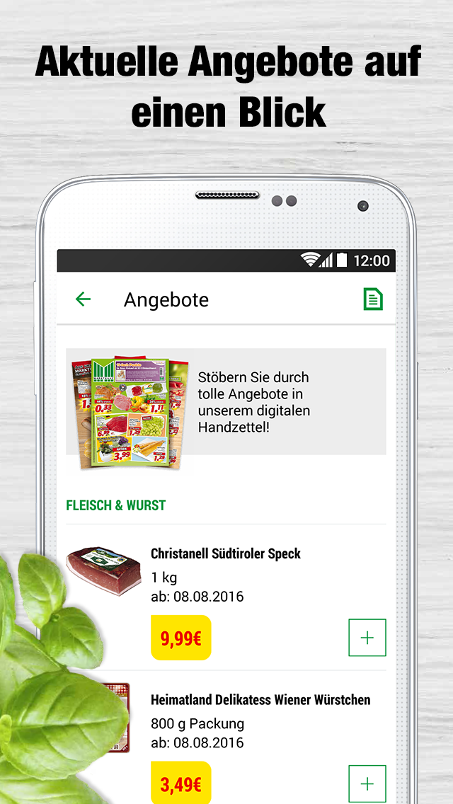 Android application Marktkauf screenshort
