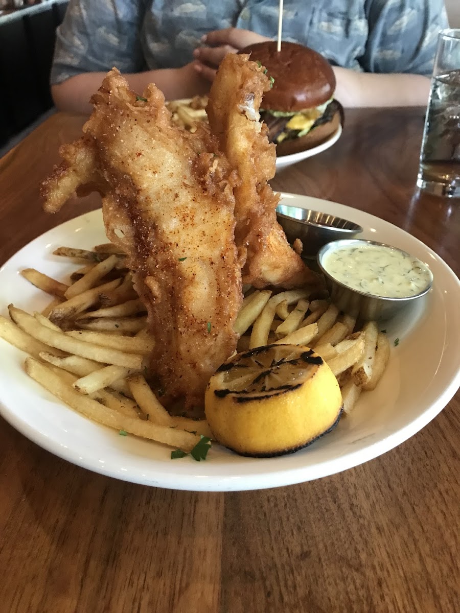 An order of fish and chips.