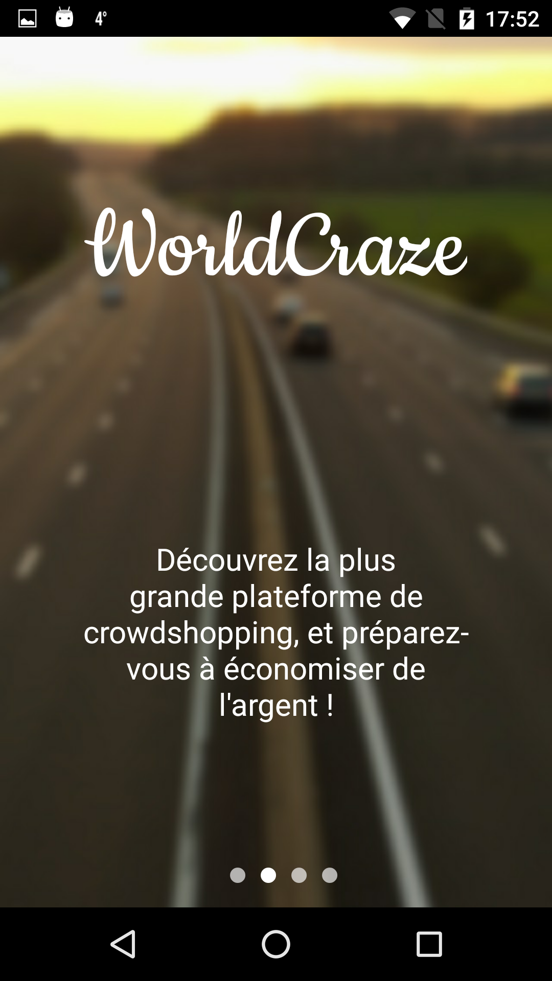 Android application WorldCraze screenshort