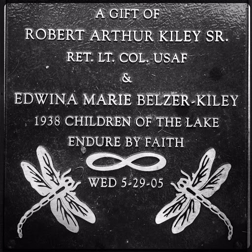 A GIFT OF ROBERT ARTHUR KILEY SR. RET. LT. COL. USAF & EDWINA MARIE BELZER-KILEY 1938 CHILDREN OF THE LAKE ENDURE BY FAITH ∞ WED 5-29-05  Submitted by @RoadTripNE.
