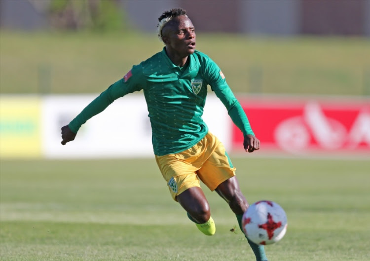 Kudakwashe Mahachi of Lamontville Golden Arrows aduring the Absa Premiership match between Golden Arrows and SuperSport United at Princess Magogo Stadium on January 14, 2018 in Durban, South Africa.