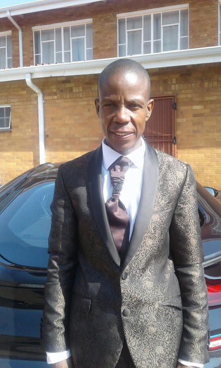 Pastor Mboro outside Tsekeleke's memorial