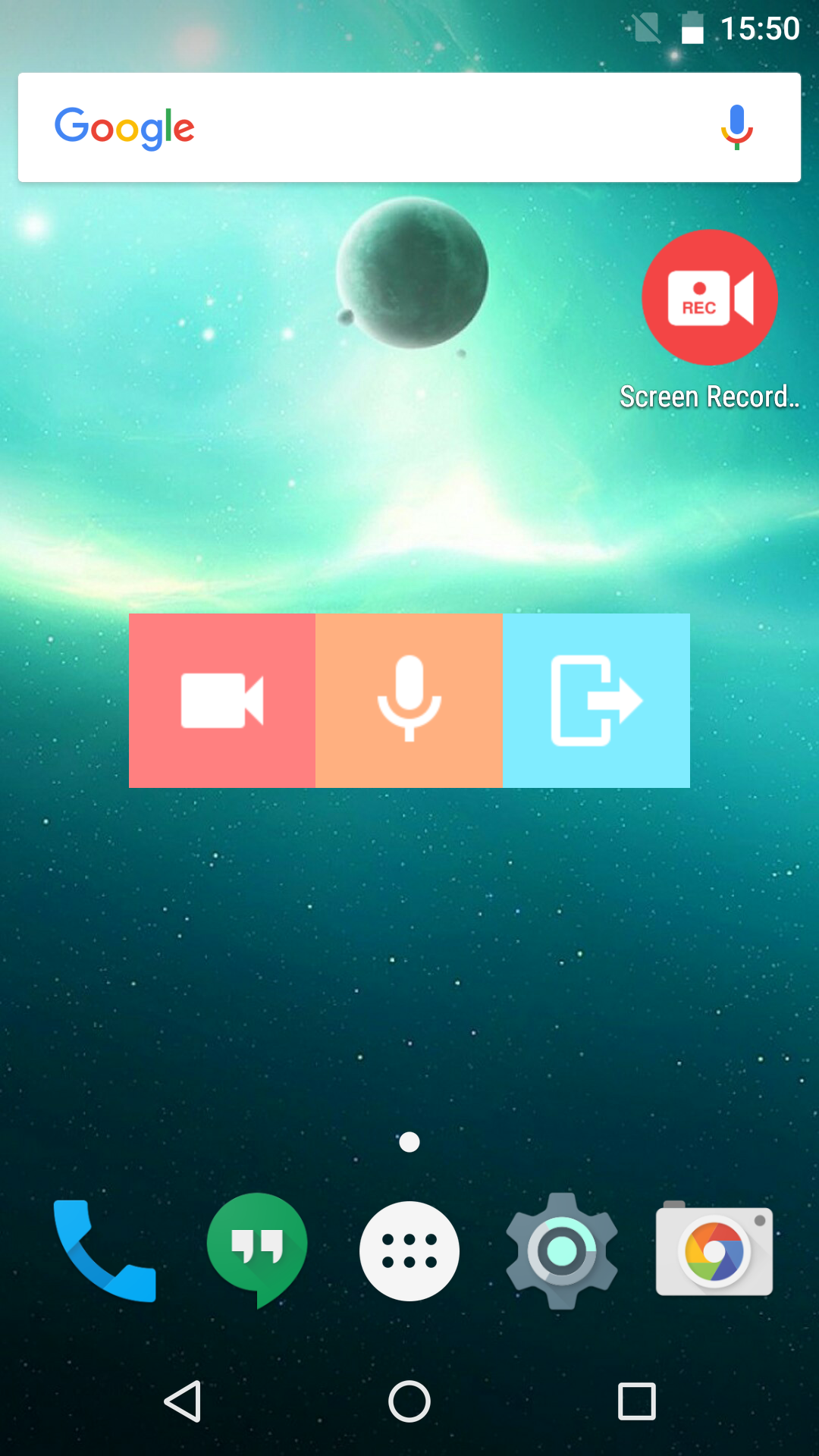Android application Screen Recorder screenshort