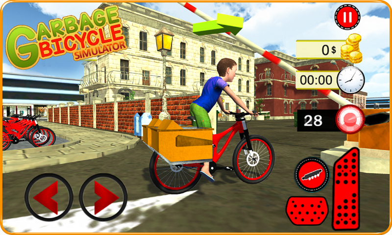 Android application Garbage Bicycle Kids Rider 3D screenshort