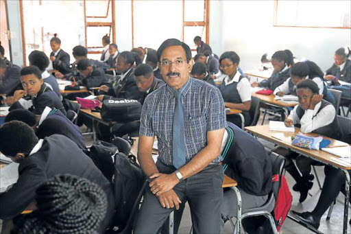 ALL HEART: East London Science College founder and director Piyuse Thomas pays teachers to give Grade 11 and 12 pupils extra classes on Saturdays Picture: MARK ANDREWS