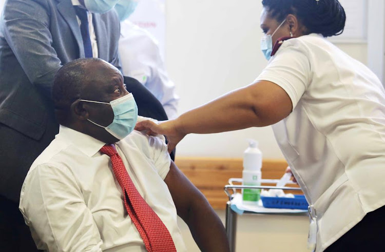 Ramaphosa gets his jab in the arm