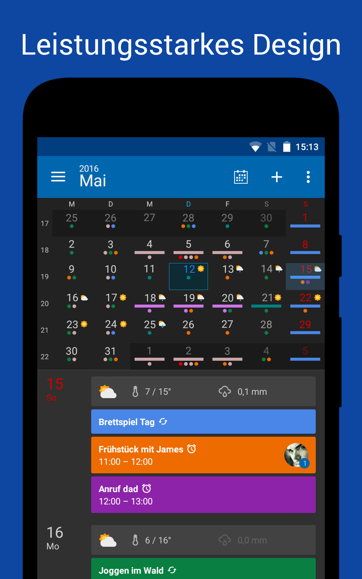 Android application DigiCal+ Calendar screenshort