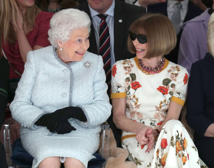 Queen Elizabeth II, pictured here with Anna Wintour at London Fashion Week 2018, looks far younger than her years.