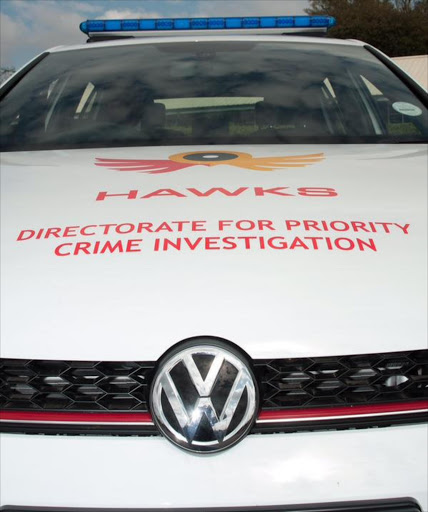 A vehicle belonging to the Directorate for Priority Crime Investigation (Hawks).