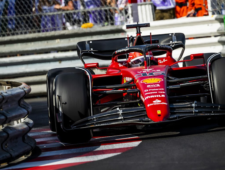 Charles Leclerc on track during the second practice session ahead of the F1 Grand Prix of Monaco at Circuit de Monaco on May 27, 2022 in Monte-Carlo, Monaco.