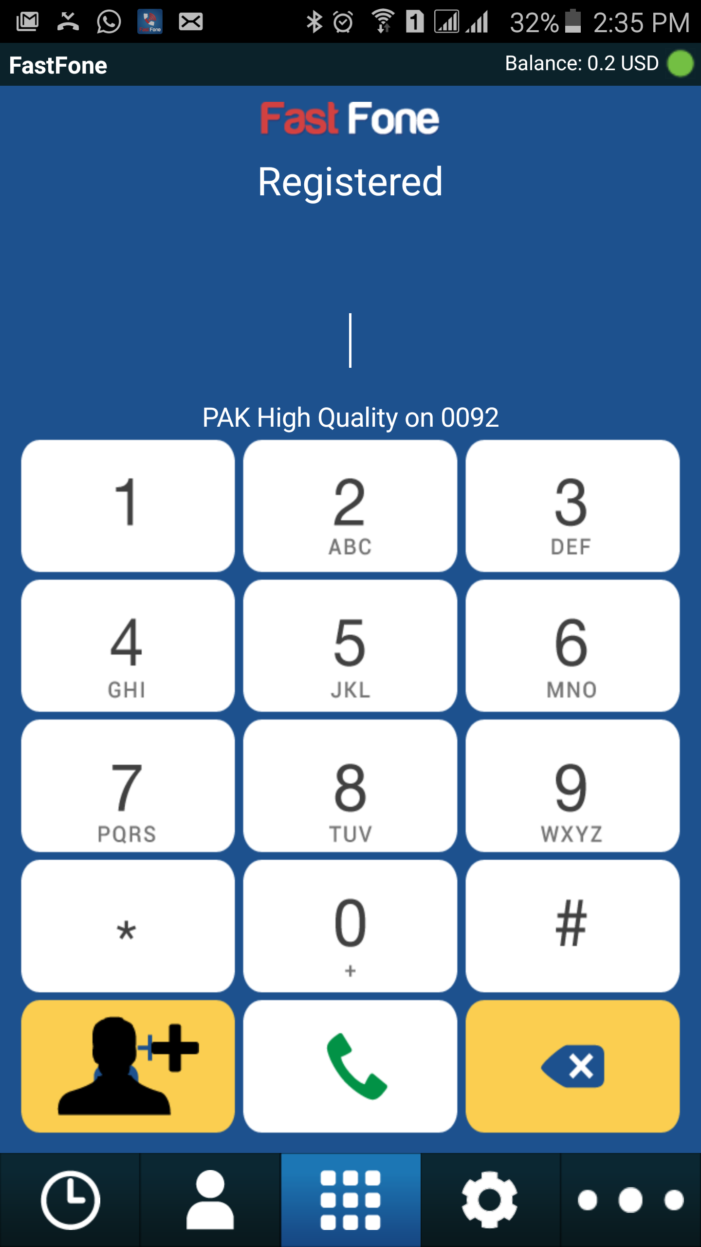 Android application fastfone screenshort