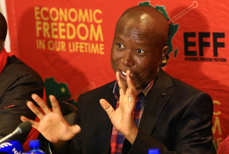Economic Freedom Fighters leader Julius Malema.