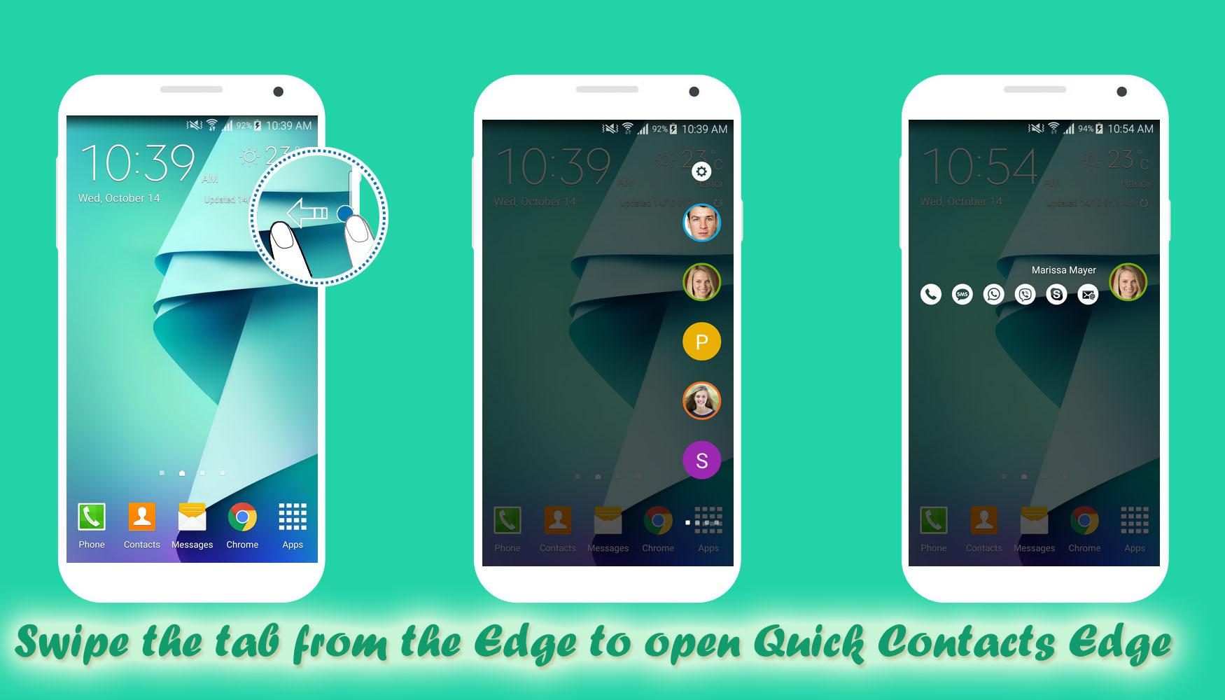 Android application Quick Contacts Edge, Apps Edge screenshort
