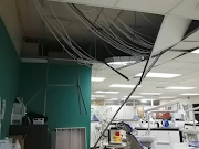Sewage spills through the ceiling from the casualty toilets in Charlotte Maxeke hospital in August this year.