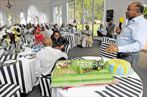 Businessman Sisa Bikitsha who owns 18 KFC stores in the country during his retirement ceremony held at the Nkondwane family farm in Butterworth on Friday Picture: LULAMILE FENI